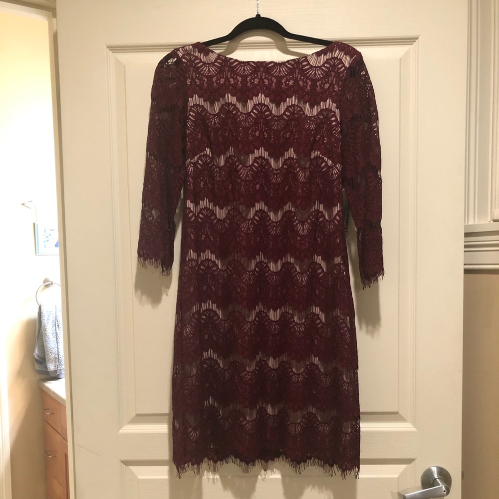 Jessica Howard lace burgundy dress. Tags on.